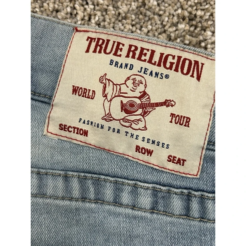 True Religion Denim Jeans Ricky Relaxed Straight  Fit Flap Pockets Size 31 #0305
